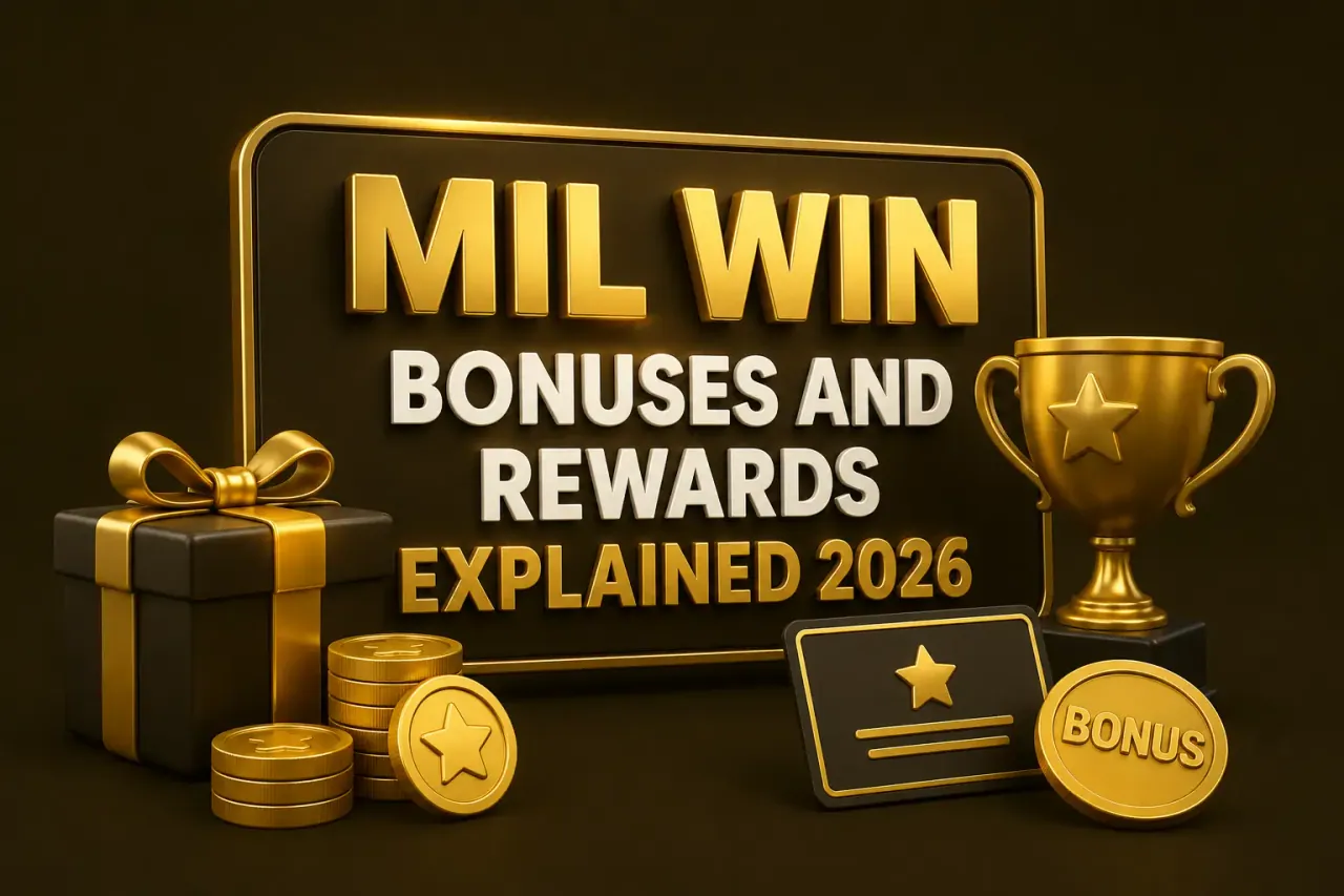 Bonuses and rewards Wrapped gift boxes beside a gold trophy and a bonus badge